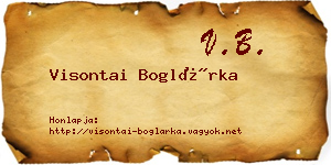 Visontai Boglárka névjegykártya