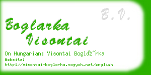 boglarka visontai business card